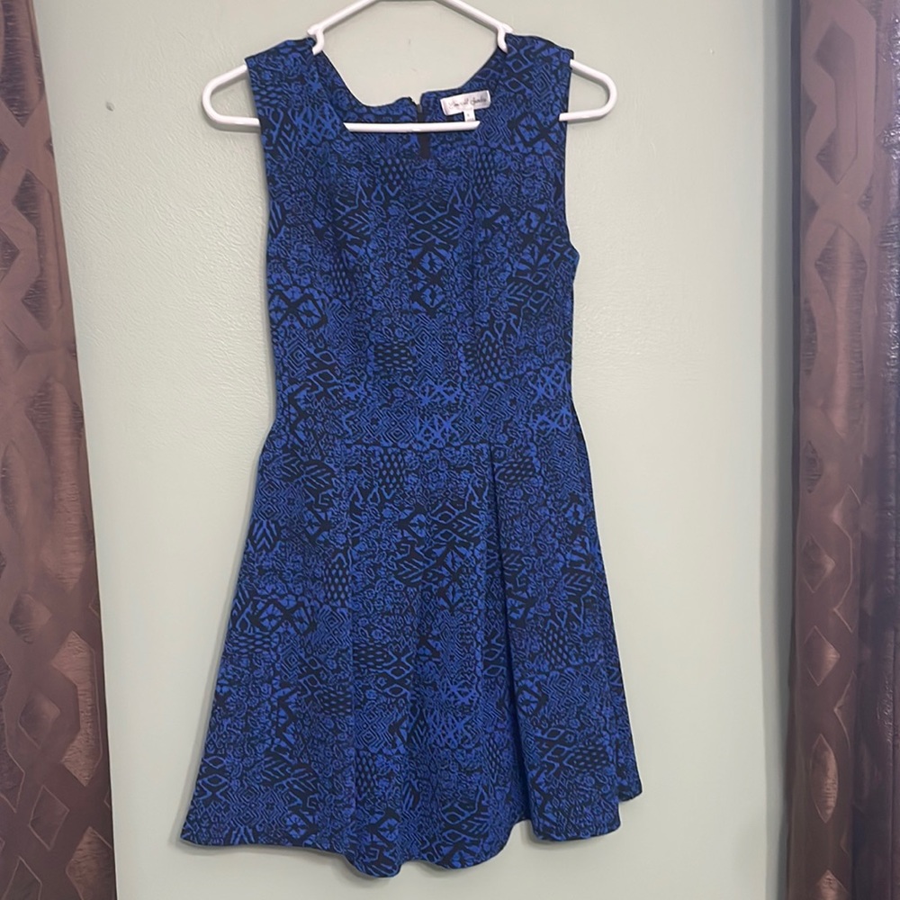 Blue+Black Skater Dress, Emerald Sundae